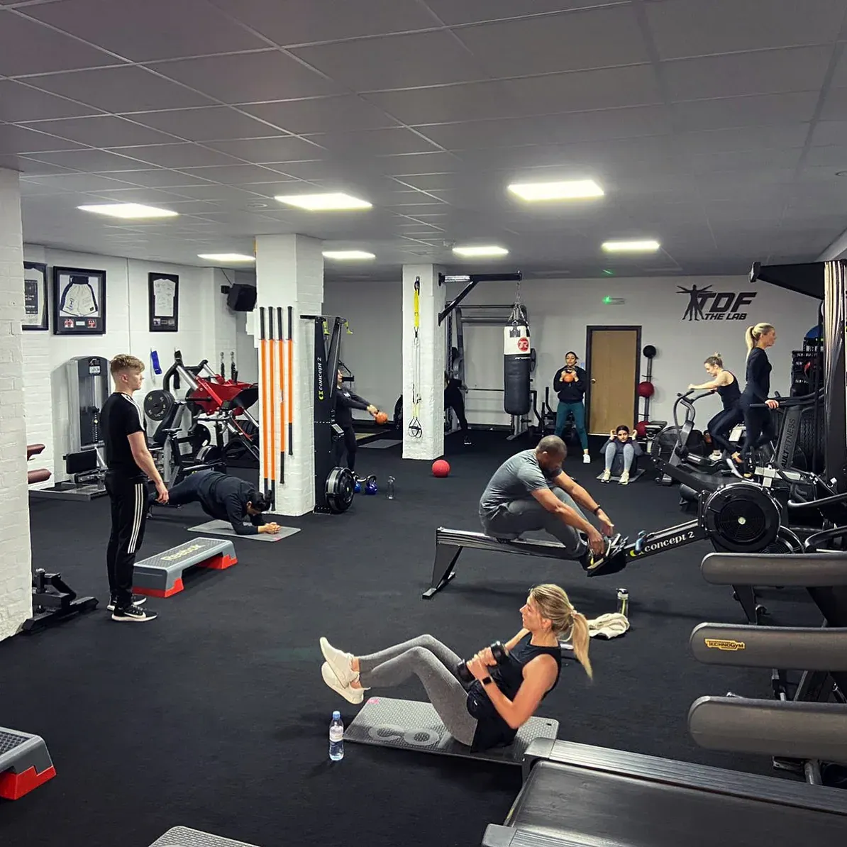 George Vernon coaching in the gym