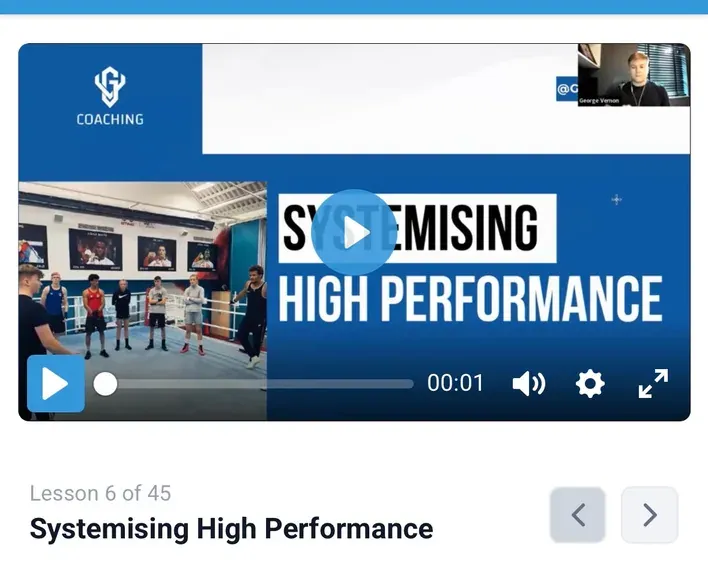 The full education course inside the GV Coaching app